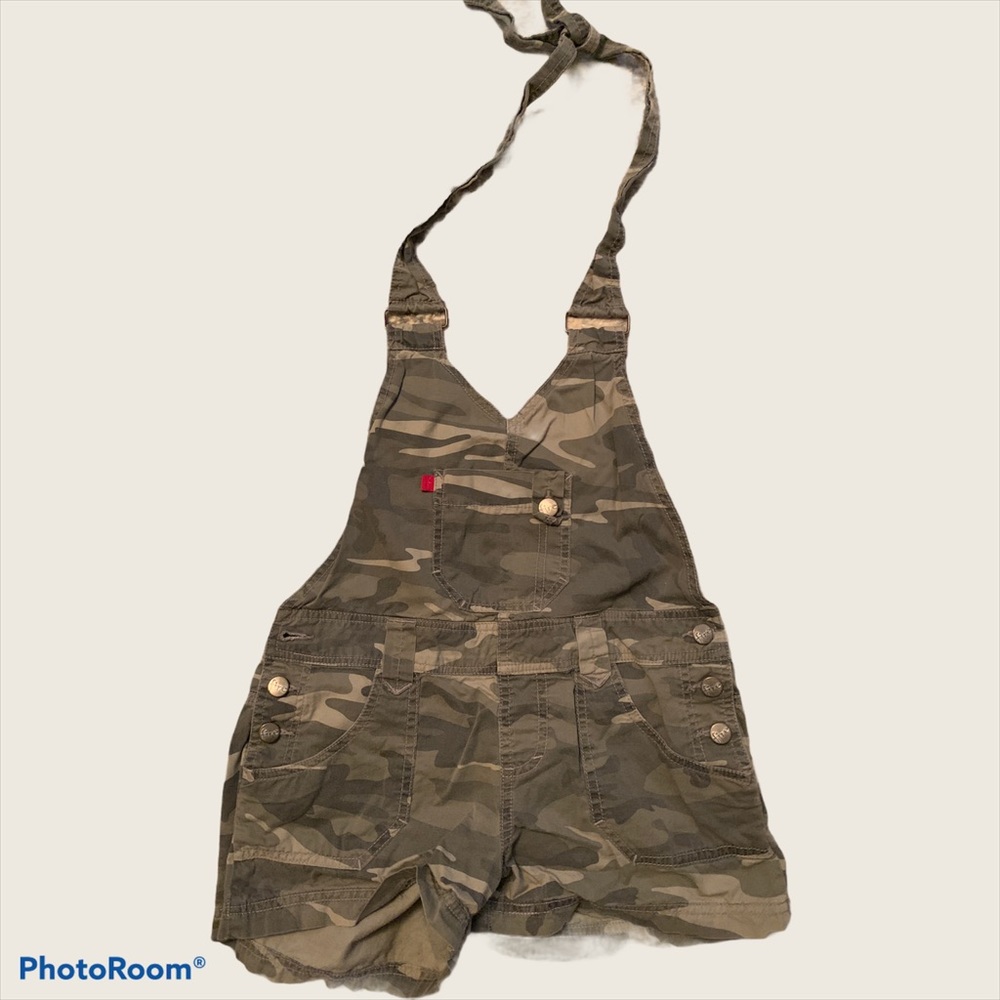 Halter shorts overalls